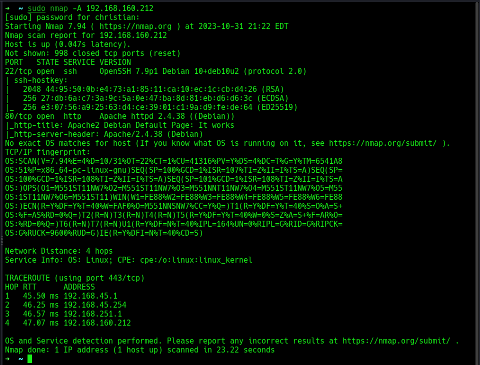 Nmap scan