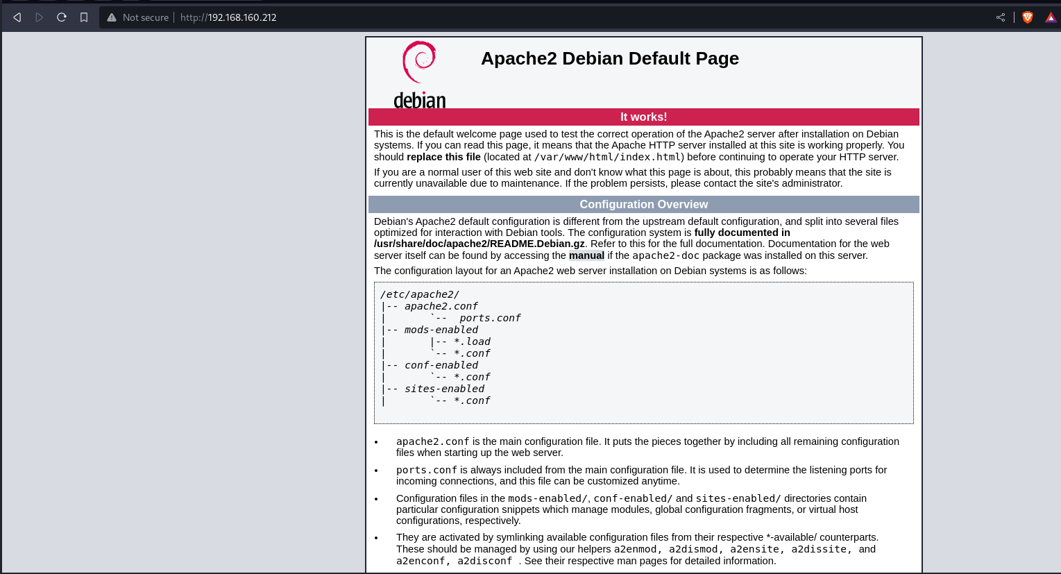 Default Apache page