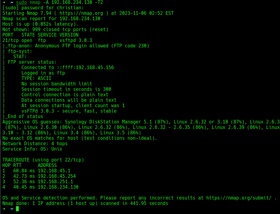 Nmap scan 1